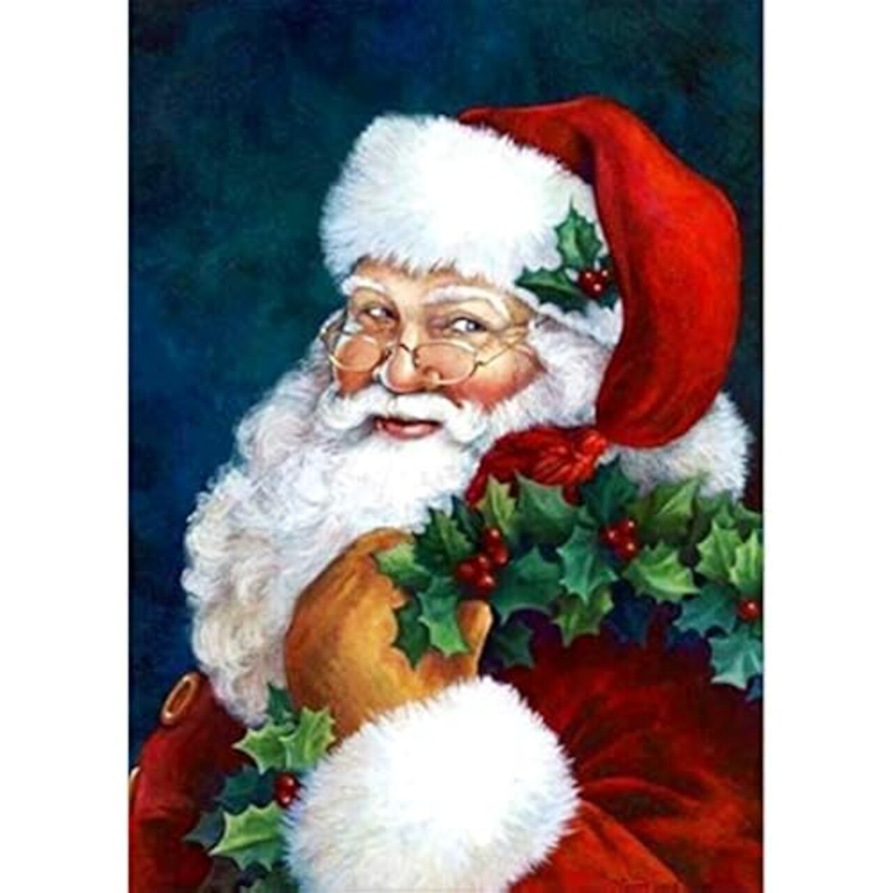 Christmas Diamond Art Painting Kits Santa Claus Diamond Art Painting Kits for Adults Christmas Diamond Dots Art Painting Kits Full Round Drill Pictures Home Wall Decor Gifts (12 x 16 Inch)